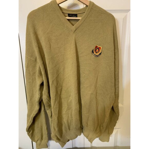 Peter Scott Men’s Sz XL Gold Pure Cotton Sweater Made‎ In Scotland - Picture 3 of 9
